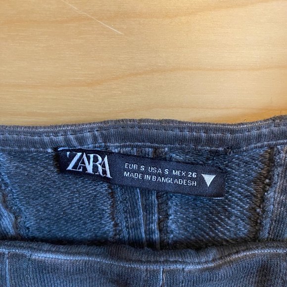 NWOT ZARA FADED-EFFECT BUSTIER TOP,  DARK GRAY SIZE: SMALL - Picture 5 of 5